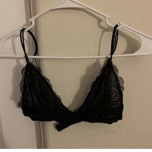 black lace bralette
